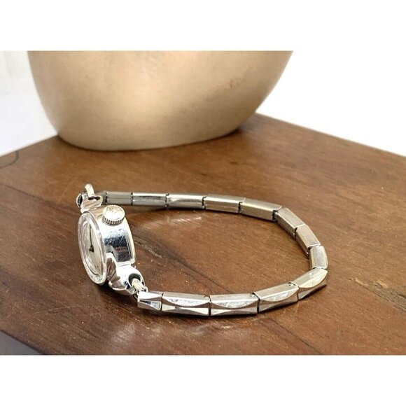 Longines Women's Watch 10k GF Case Swiss Manual Wind Vintage Silver 15mm Petite - Picture 8 of 13